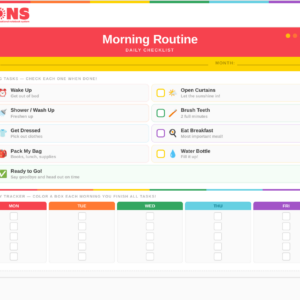 Morning Routine Daily Checklist